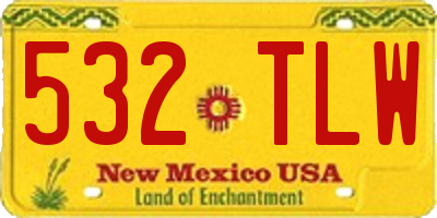 NM license plate 532TLW