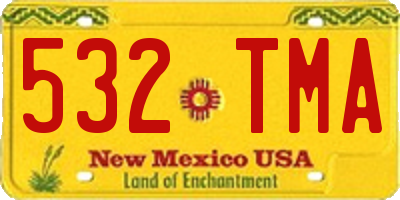 NM license plate 532TMA