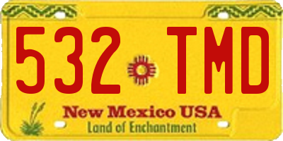 NM license plate 532TMD