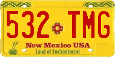 NM license plate 532TMG