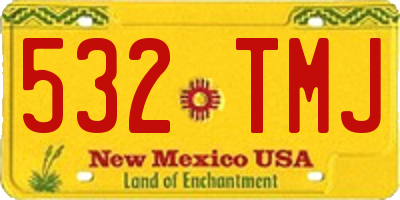 NM license plate 532TMJ