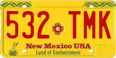 NM license plate 532TMK