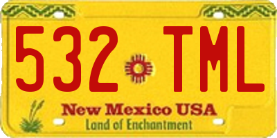 NM license plate 532TML