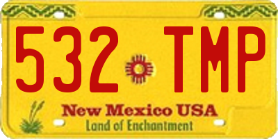 NM license plate 532TMP