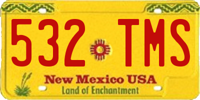 NM license plate 532TMS