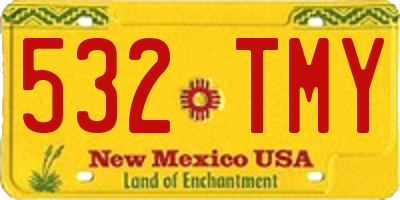 NM license plate 532TMY