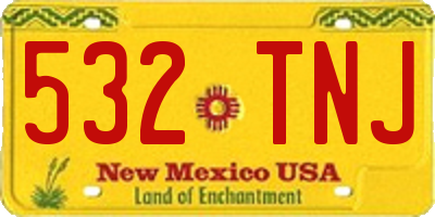 NM license plate 532TNJ
