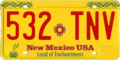 NM license plate 532TNV