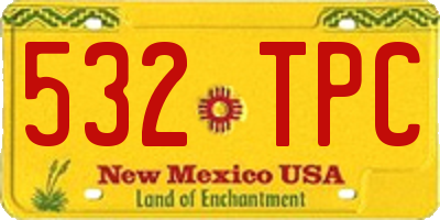 NM license plate 532TPC