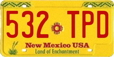 NM license plate 532TPD
