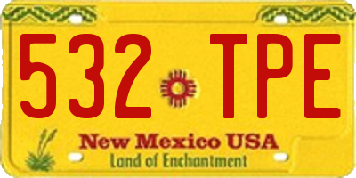 NM license plate 532TPE