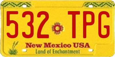 NM license plate 532TPG