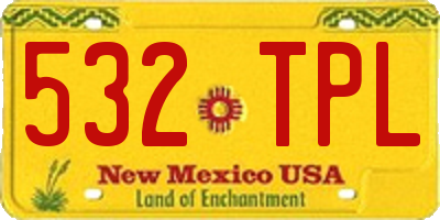 NM license plate 532TPL