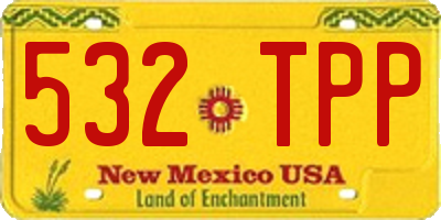 NM license plate 532TPP