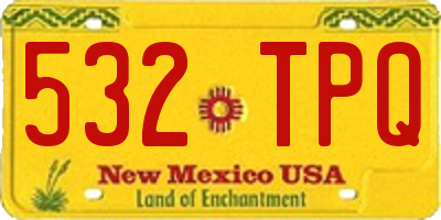 NM license plate 532TPQ