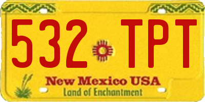 NM license plate 532TPT