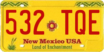 NM license plate 532TQE