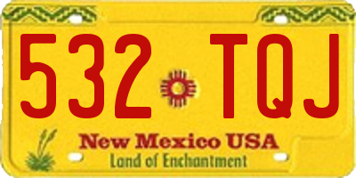 NM license plate 532TQJ