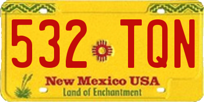 NM license plate 532TQN