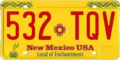 NM license plate 532TQV