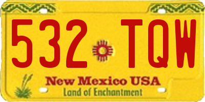 NM license plate 532TQW