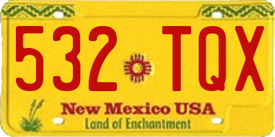 NM license plate 532TQX
