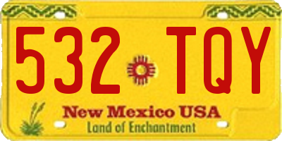 NM license plate 532TQY