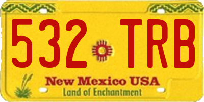 NM license plate 532TRB