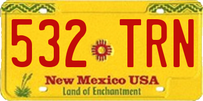 NM license plate 532TRN