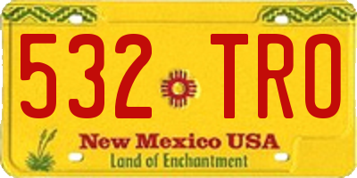 NM license plate 532TRO