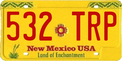 NM license plate 532TRP