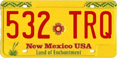 NM license plate 532TRQ