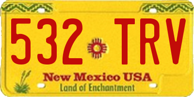 NM license plate 532TRV