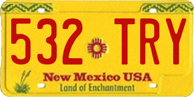 NM license plate 532TRY