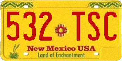 NM license plate 532TSC