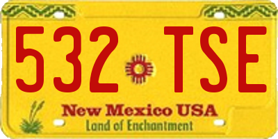 NM license plate 532TSE