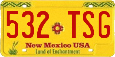 NM license plate 532TSG