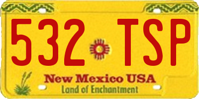 NM license plate 532TSP