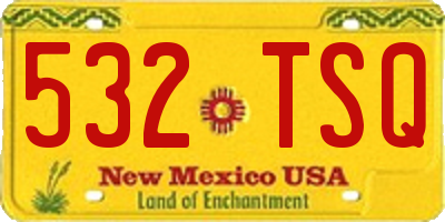 NM license plate 532TSQ