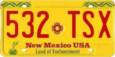 NM license plate 532TSX