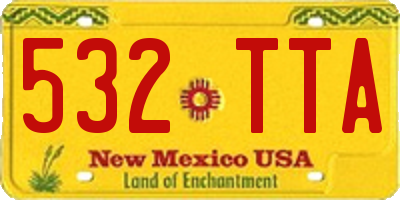 NM license plate 532TTA