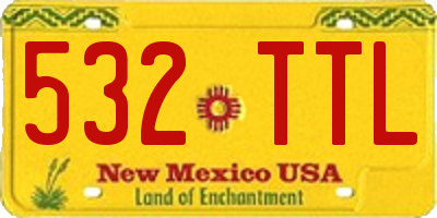 NM license plate 532TTL