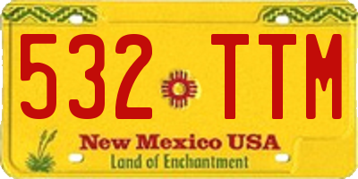 NM license plate 532TTM