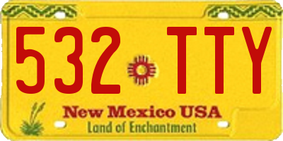 NM license plate 532TTY