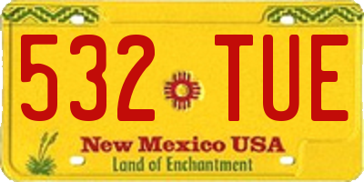 NM license plate 532TUE