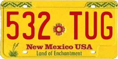 NM license plate 532TUG