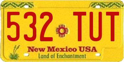 NM license plate 532TUT
