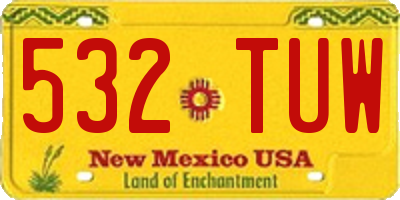 NM license plate 532TUW
