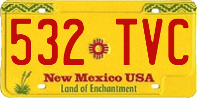 NM license plate 532TVC