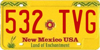 NM license plate 532TVG